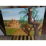 Средна картина масло на платно Испания - 3785